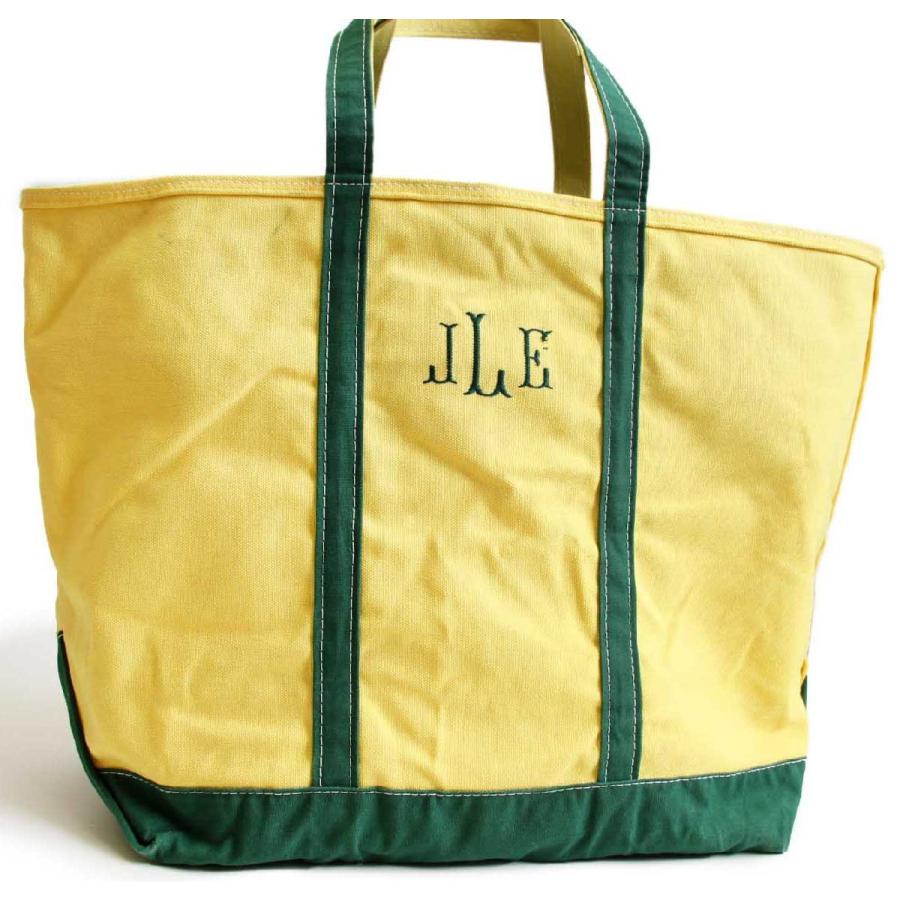 00s USA製 L.L.Bean BOAT AND TOTE JLE 刺繍 カラー キャンバス トート 