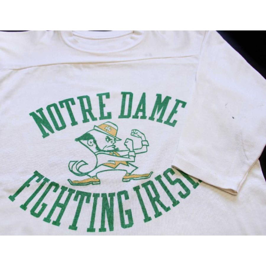 70's champion NOTRE DAME バータグ フットボールtシャツ 70's champion NOTRE DAME バータグ フットボールtシャツ Champion