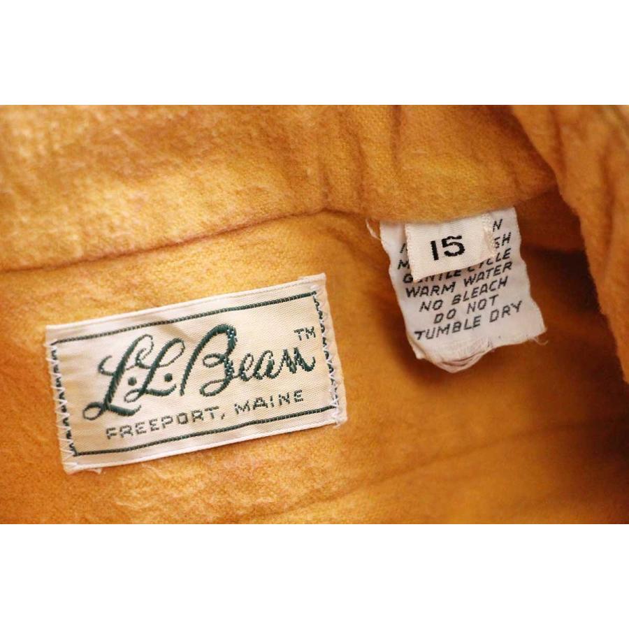L.L.Bean 70s 筆記体タグ 無地 コットン シャモアクロスシャツ L.L.Bean 70s 筆記体タグ 無地 コットン シャモアクロスシャツ