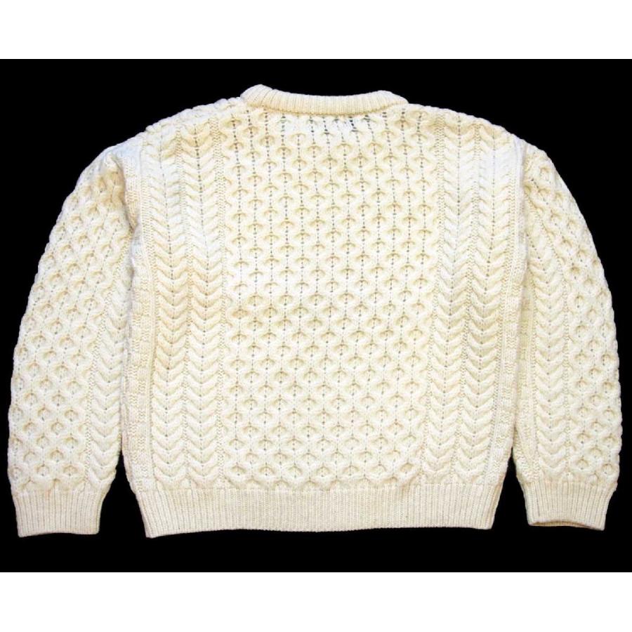 アイルランド製 aran crafts ケーブル編み メリノウールニット 