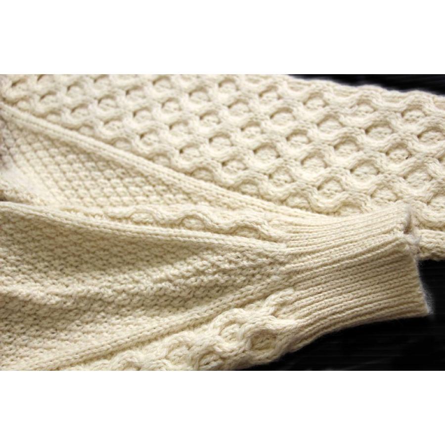 英国製 Kilspindie ケーブル編み ウールニット セーター ナチュラル L