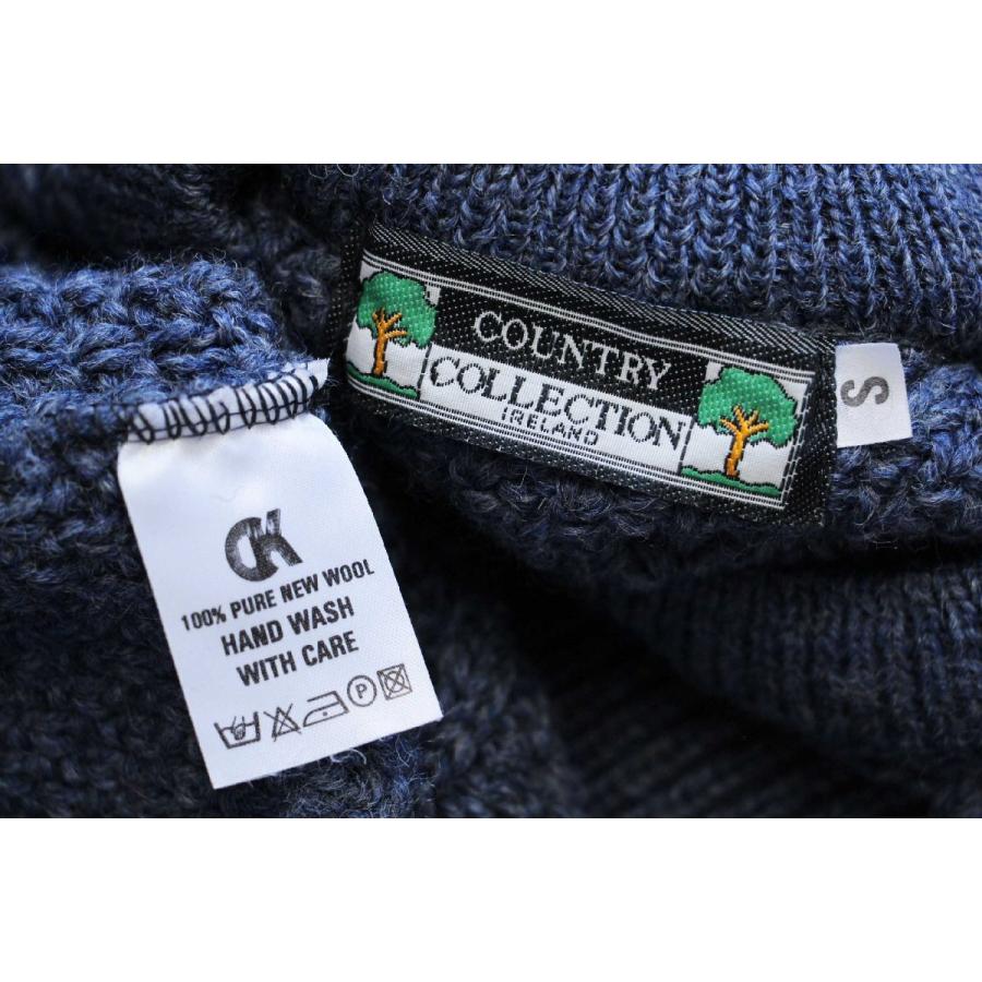 アイルランド製 COUNTRY COLLECTION ケーブル編み ウールニット