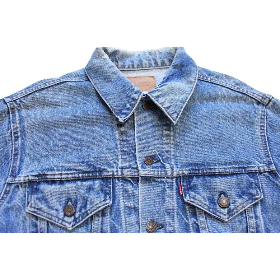 希少USA製古着リーバイス80s当時物ボアデニムジャケ Levi's（リーバイス） 80s USA製 ダメージ デニムジャケット 4ポケット