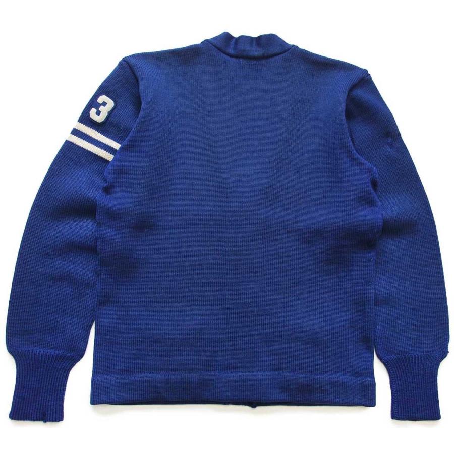 50s GRANATO ウールニット レタードカーディガン 濃青☆ビンテージ