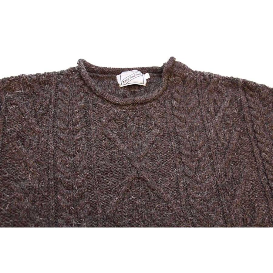 Kerry Traditions ロールネック ケーブル編み ウールニット セーター  