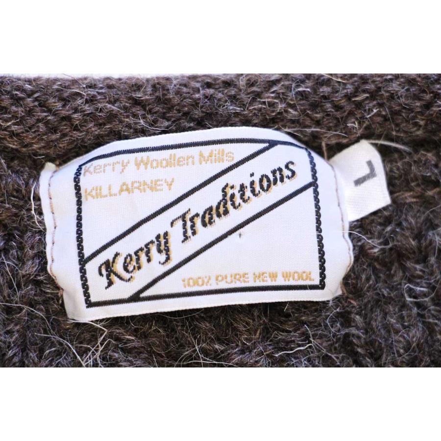 Kerry Traditions ロールネック ケーブル編み ウールニット セーター