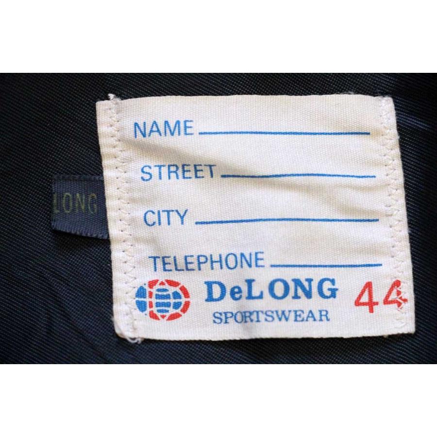 70s DeLONGデロング メルトン ウール 袖革スタジャン 紫 70s DeLONGデロング メルトン ウール 袖革スタジャン 紫