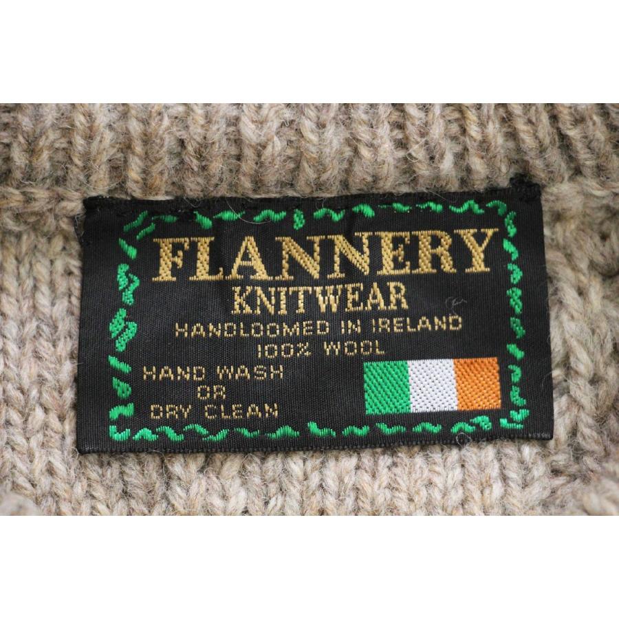 アイルランド製 FLANNERY ケーブル編み サドルショルダー ウール 