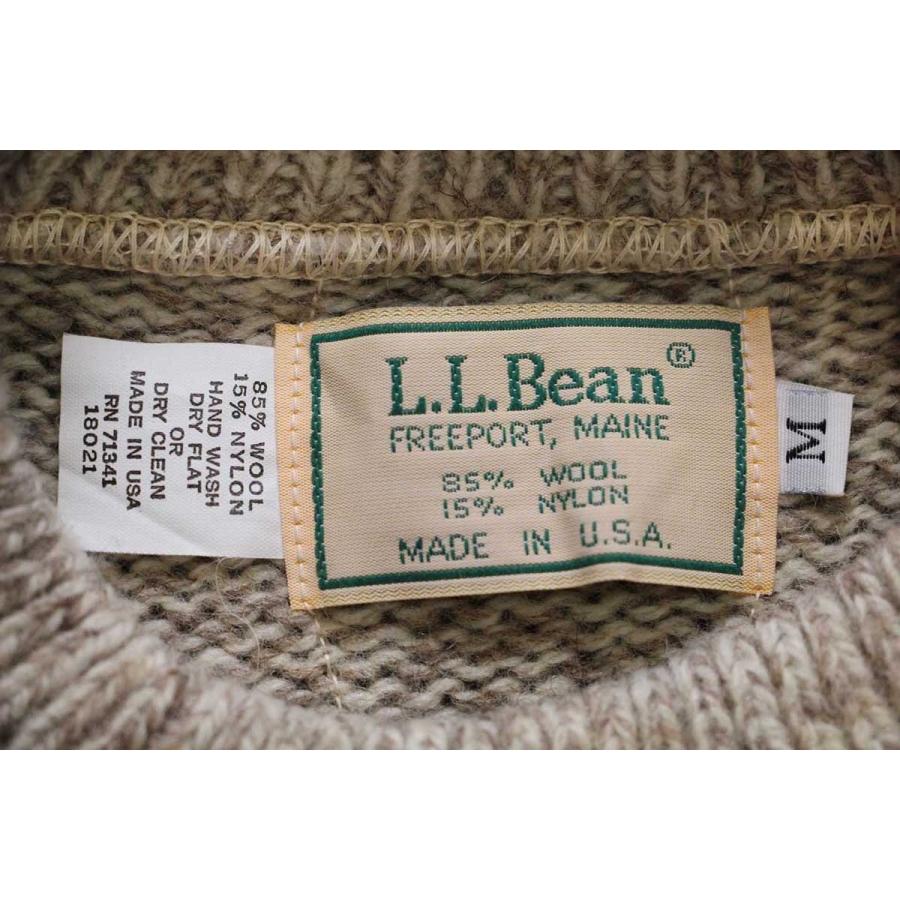L.L.Bean（エルエルビーン） 80s USA製 無地 ウールニット セーター