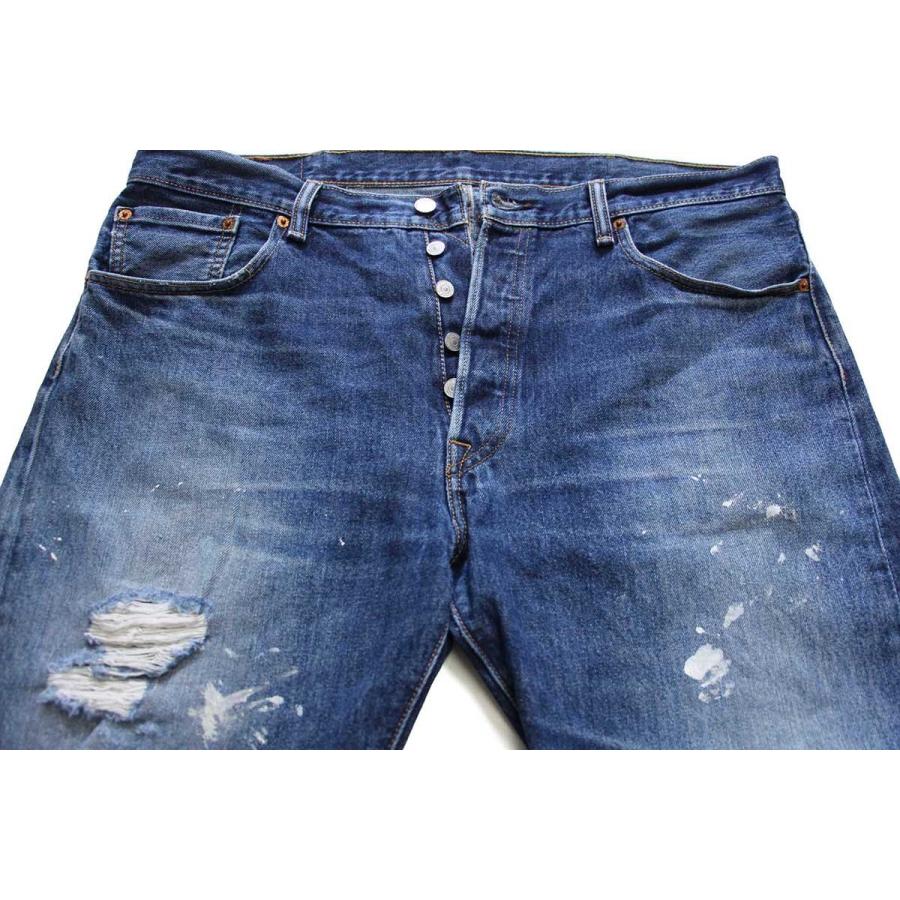 Levi's（リーバイス） メキシコ製 501 ペンキ飛び&ダメージ デニム