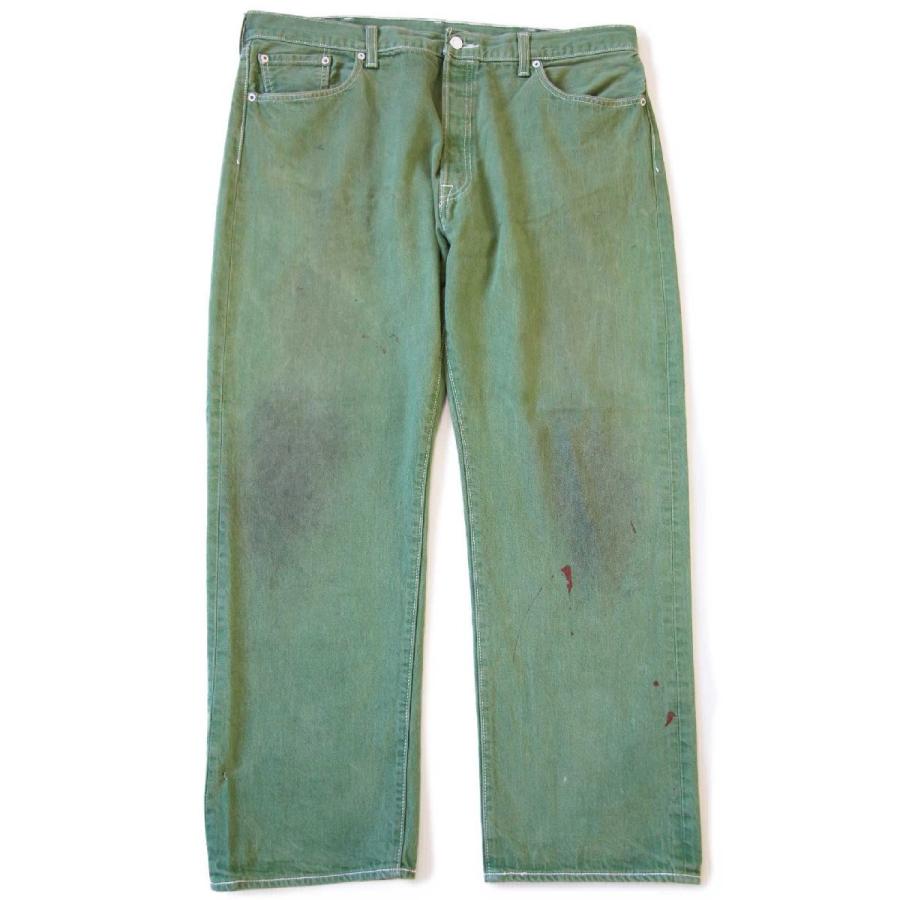 Levi's（リーバイス） 501 ペンキ飛び 先染め カラーデニムパンツ 緑