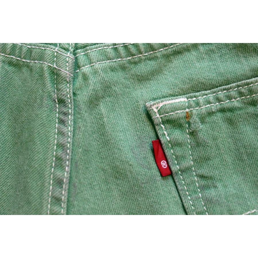Levi's（リーバイス） 501 ペンキ飛び 先染め カラーデニムパンツ 緑