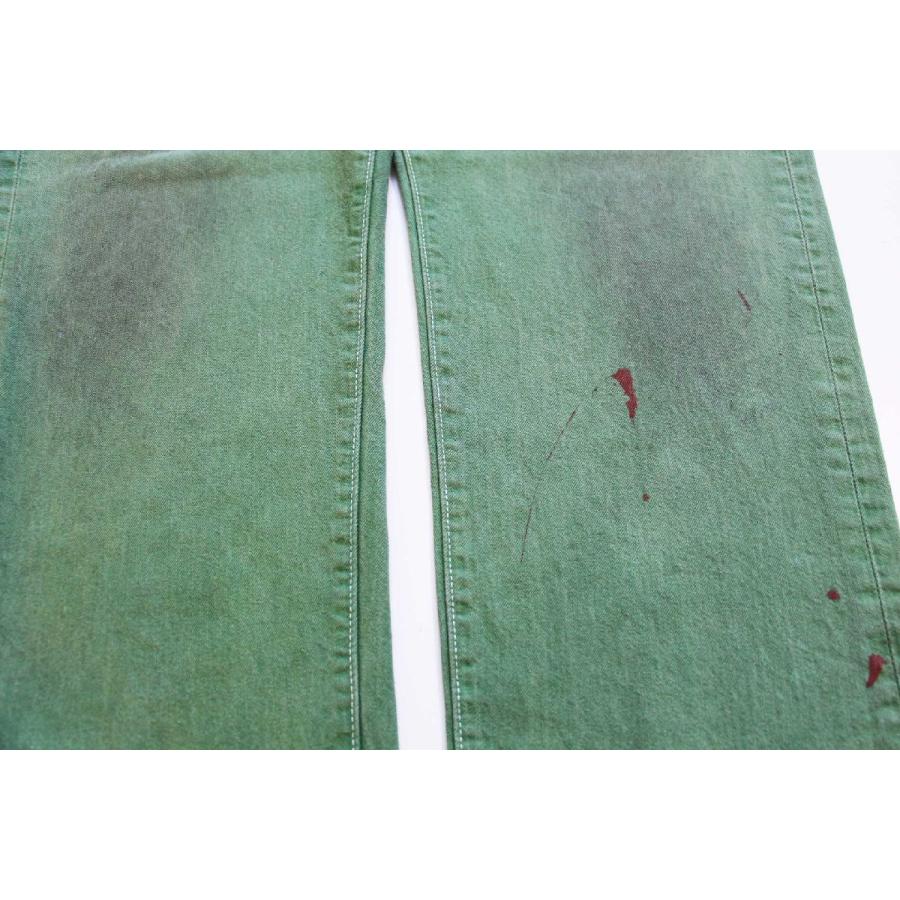 Levi's（リーバイス） 501 ペンキ飛び 先染め カラーデニムパンツ 緑