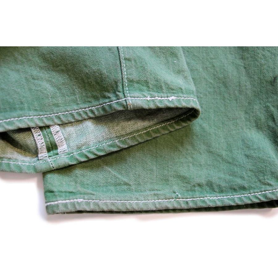 Levi's（リーバイス） 501 ペンキ飛び 先染め カラーデニムパンツ 緑