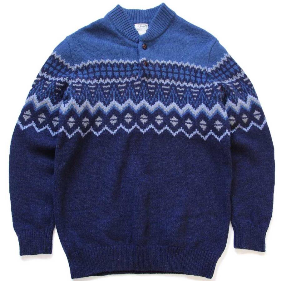 L.L.Bean（エルエルビーン） ノルディック柄 ヘンリーネック 