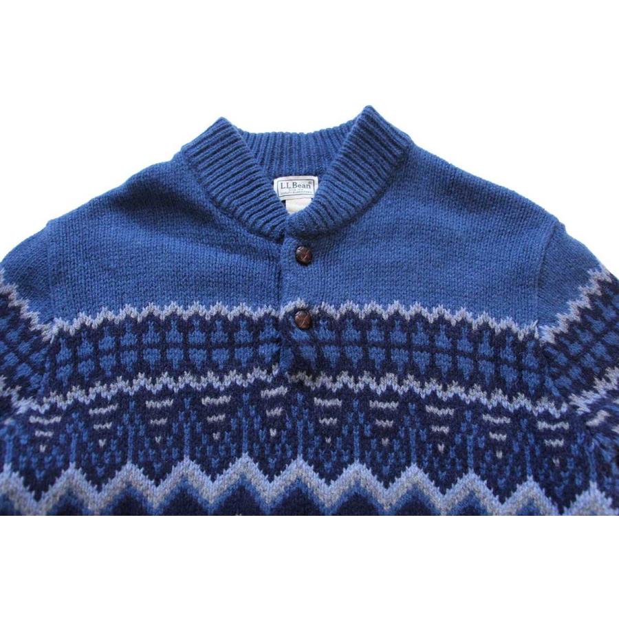 L.L.Bean（エルエルビーン） ノルディック柄 ヘンリーネック 