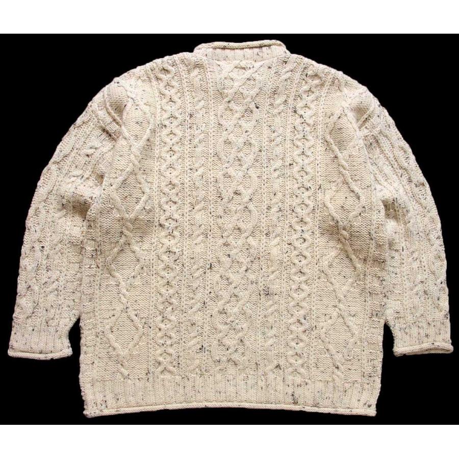 デッドストック☆アイルランド製 aran crafts ロールネック ケーブル 