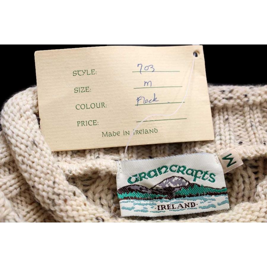 デッドストック☆アイルランド製 aran crafts ロールネック ケーブル 