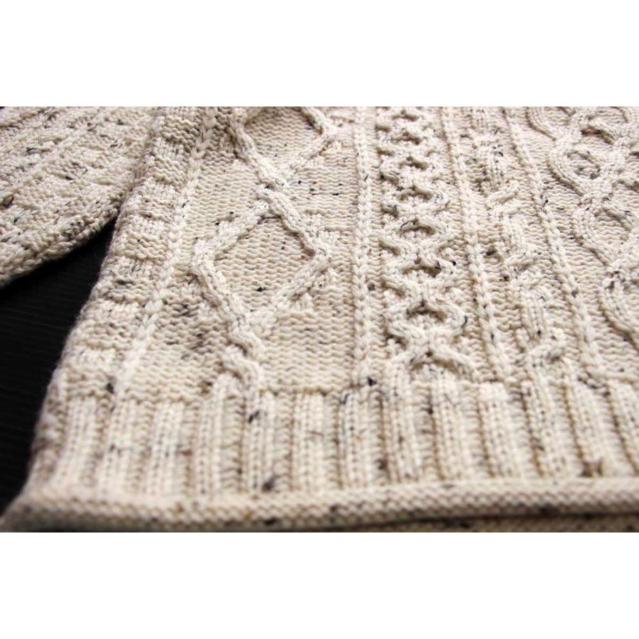 デッドストック☆アイルランド製 aran crafts ロールネック ケーブル 