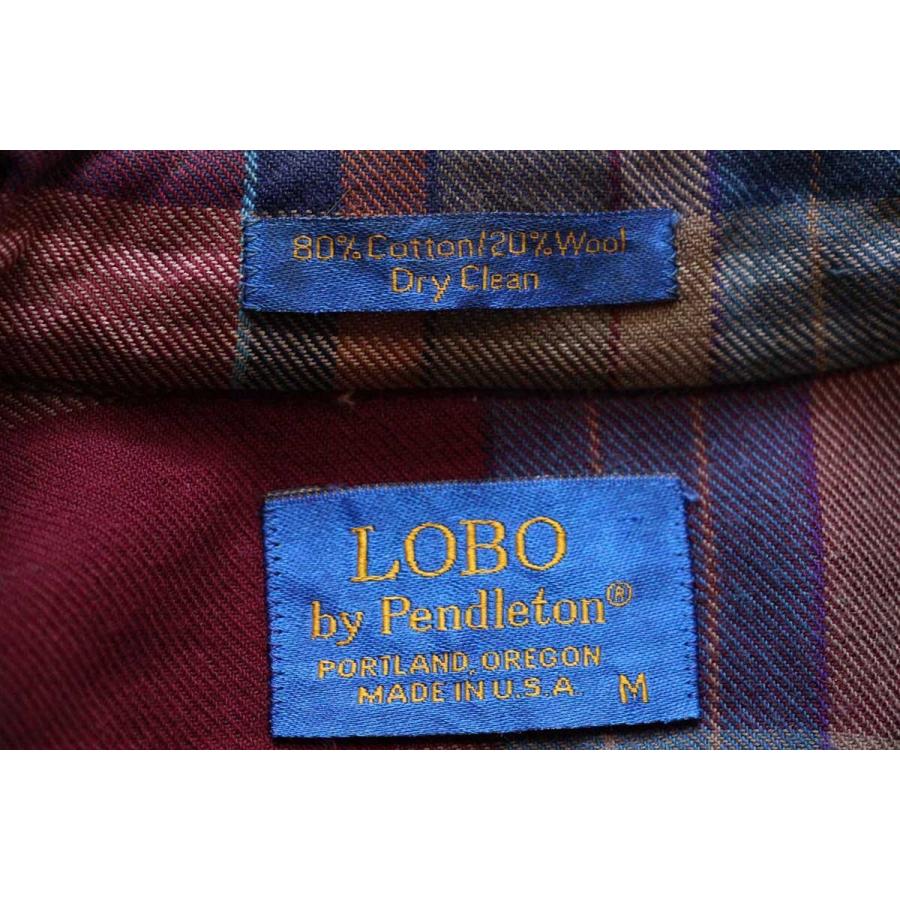 PENDLETON（ペンドルトン） 90s USA製 LOBO by Pendletonペンドルトン チェック ボタンダウン コットン×ウール ...