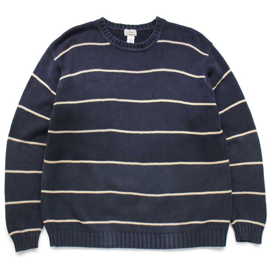 L.L.Bean（エルエルビーン） 00s L.L.Bean ボーダー コットンニット