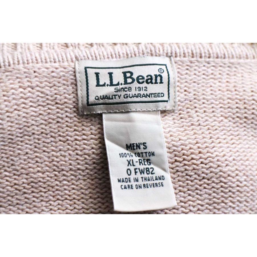 L.L.Bean（エルエルビーン） 無地 Vネック コットンニット セーター 薄