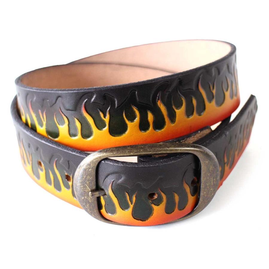 新品☆USA製 BRACKNEY LEATHER WORKS フレイムス 型押し ペイント