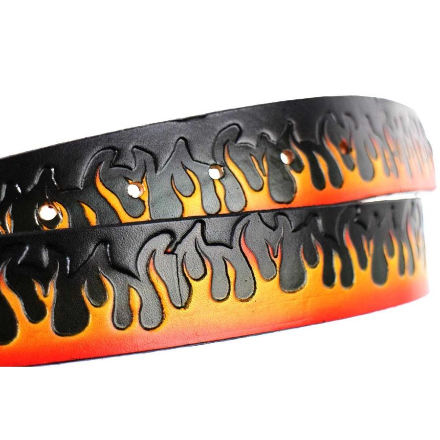 新品☆USA製 BRACKNEY LEATHER WORKS フレイムス 型押し ペイント