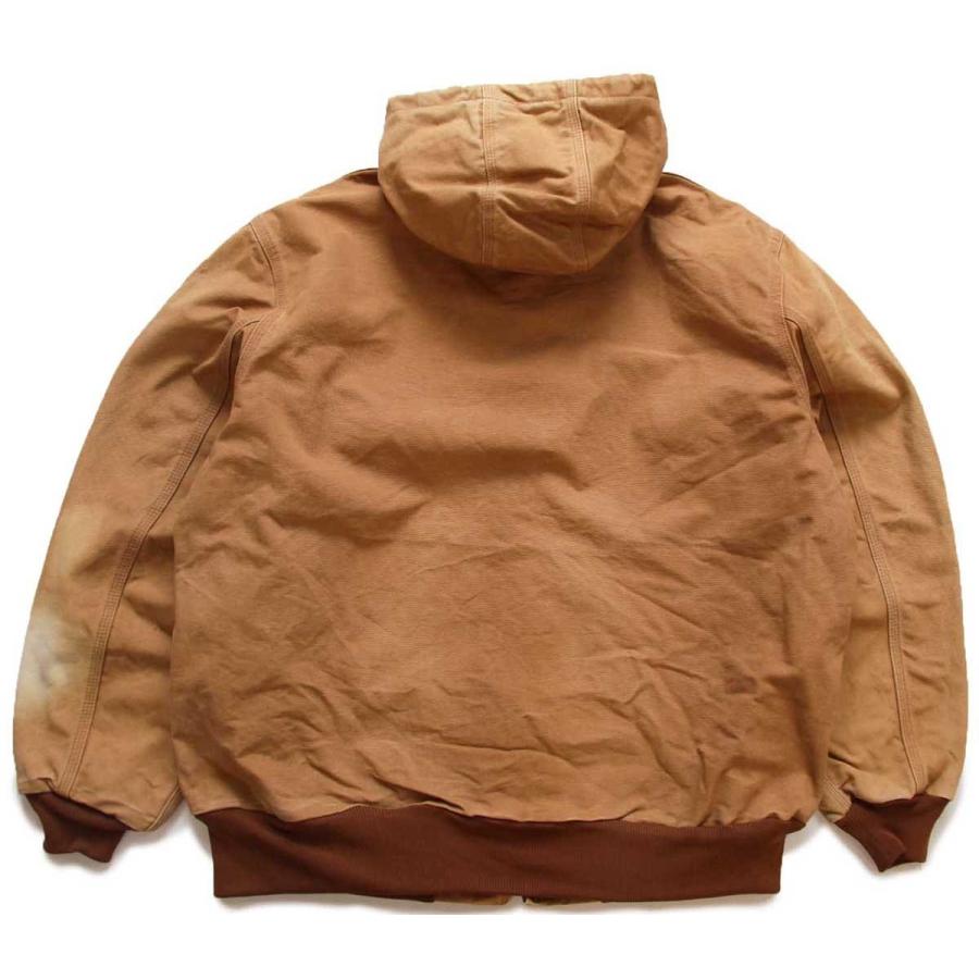 【カーハート】トラディショナルジャケット　茶色　XL ボロ　ダック地　フェード Carhartt トラディショナルコート XL ダックジャケット ダークブラウン