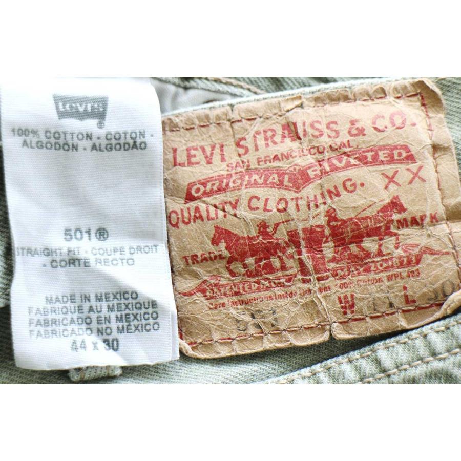 Levi's（リーバイス） メキシコ製 501 先染め カラーデニムパンツ 薄緑