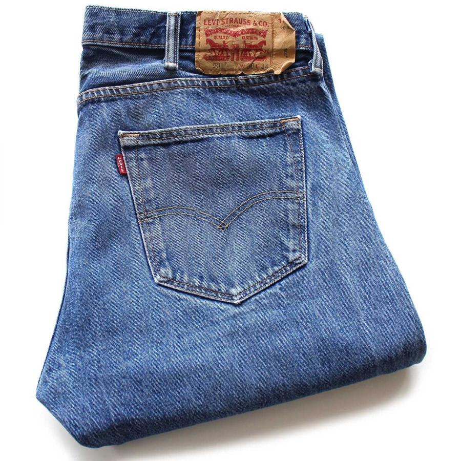 未使用級 Levi's 501xx W38 濃紺 ビッグサイズ メキシコ製 Levi's（リーバイス） メキシコ製 501 ダメージ&ペンキ飛び デニム