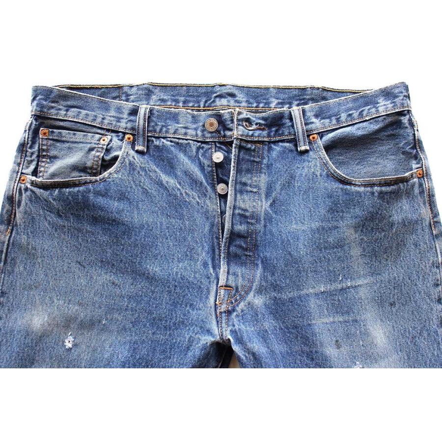 Levi's（リーバイス） メキシコ製 501 ダメージ&ペンキ飛び デニム