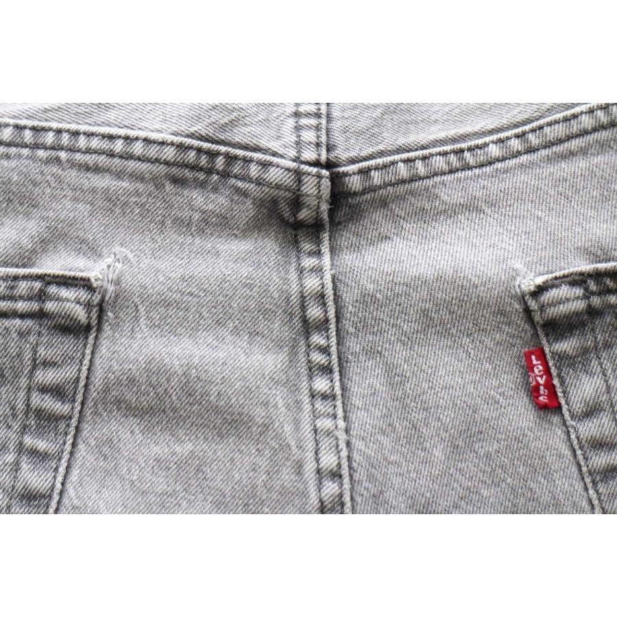 Levi's（リーバイス） 501 ダメージ ストレッチ グレー デニムパンツ