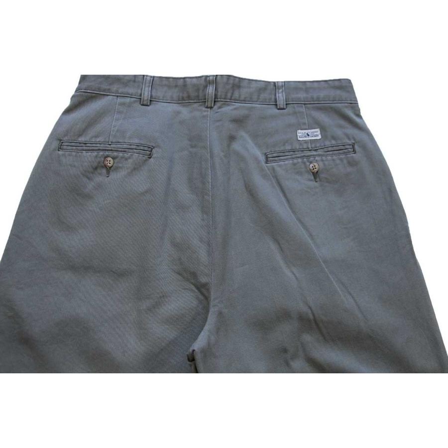 90s　ラルフローレン　ツータック　チノ　パンツ　ブラック　メキシコ製　USA POLO RALPH LAUREN（ポロ・ラルフローレン） 90s メキシコ製 ポロ