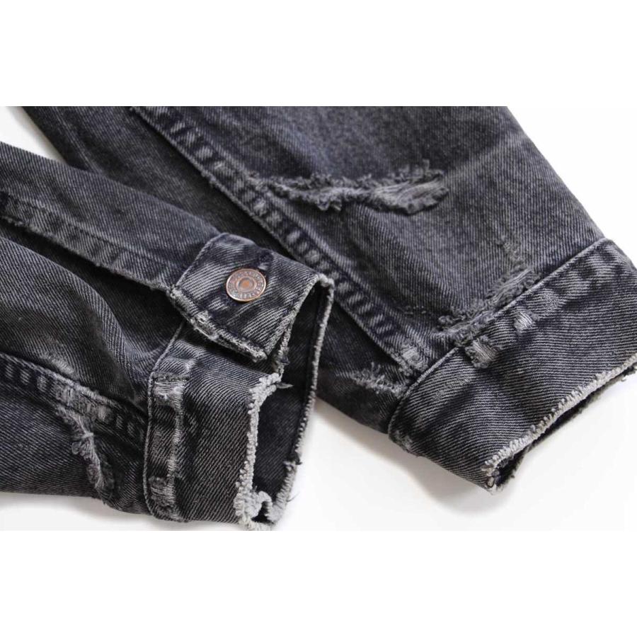 USA製　リーバイス　70507 デニムトラッカージャケット　ブラック　XL 美品 XL 先染め 70507 USA Levi's ブラックデニムジャケット