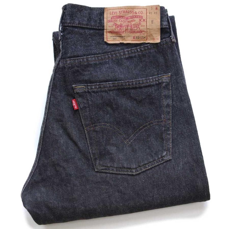 90年代 スペイン製 Levi's ユーロリーバイス 501 ブラックデニムパンツ メンズW31相当 古着 90s ヴィンテージ VINTAGE ジーンズ 後染め 墨黒 Levi's（リーバイス） 90s スペイン製 501 先染め ブラック デニム