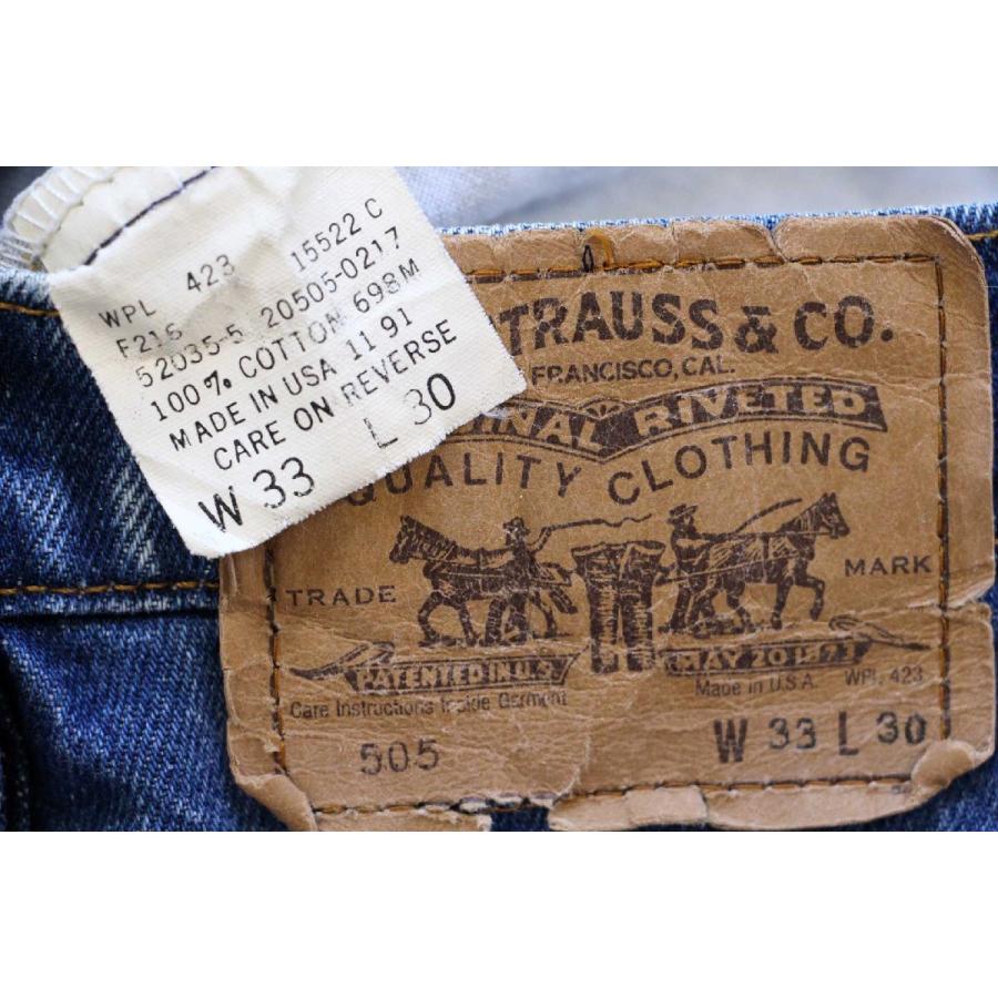 オールドビンテージLevi'sジーンズ Levi's（リーバイス） 90s USA製 505 デニムパンツ W33 L30☆175