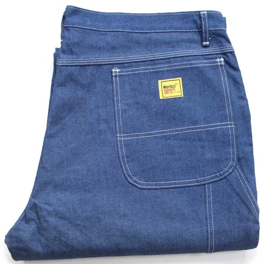 90s USA製 Workn' Sport ライナー付き デニム ペインターパンツ W46