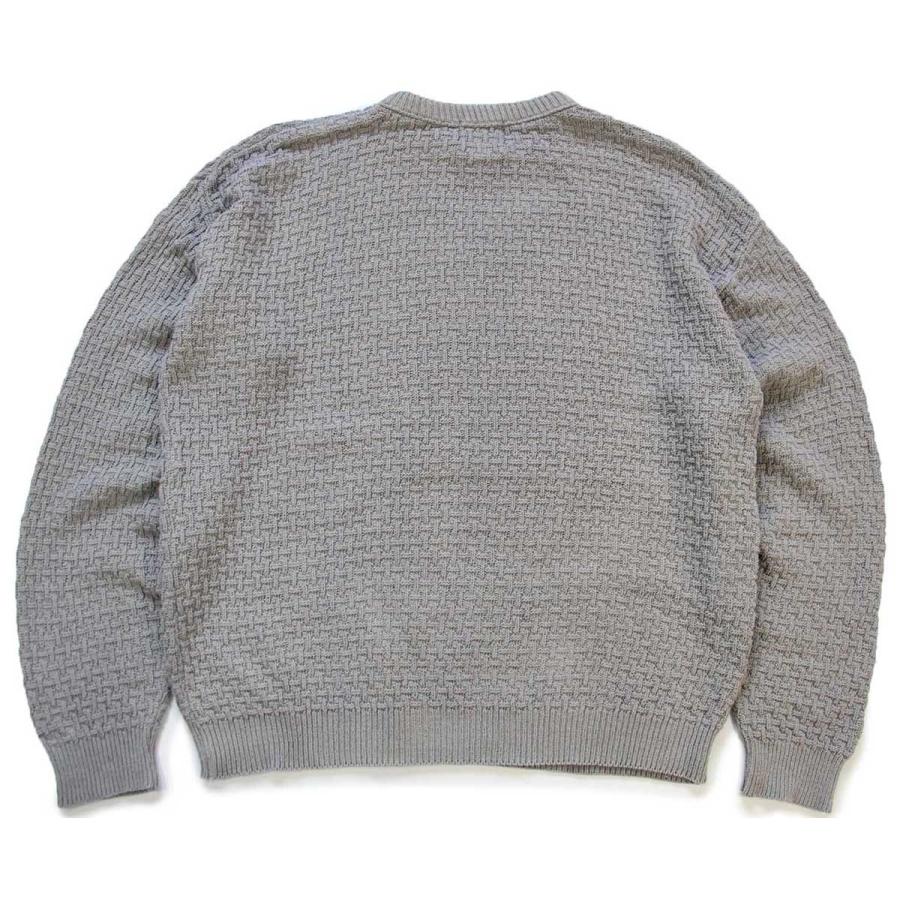 90s USA製 417 VAN HEUSEN バスケット柄 コットンニット セーター