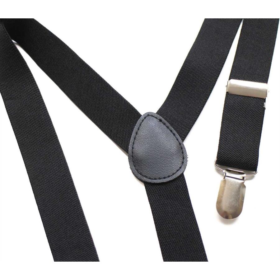 UNKNOWN 無地 クリップ式 サスペンダー ブラック☆08 ブレイシーズ Y型