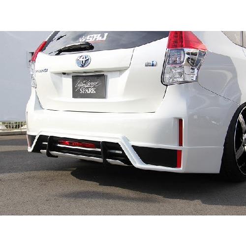 40プリウスα リアハーフスポイラー FRP未塗装 【シックスセンス ヤフー