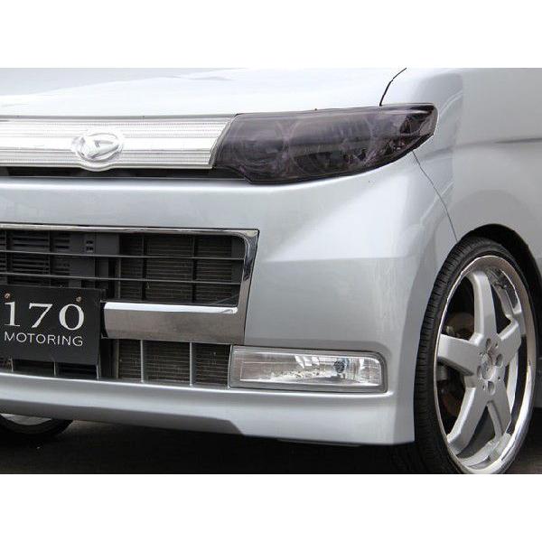 L375タントカスタム前後期　ヘッドライトカバー　スモーク　【シックスセンス ヤフーショップ】