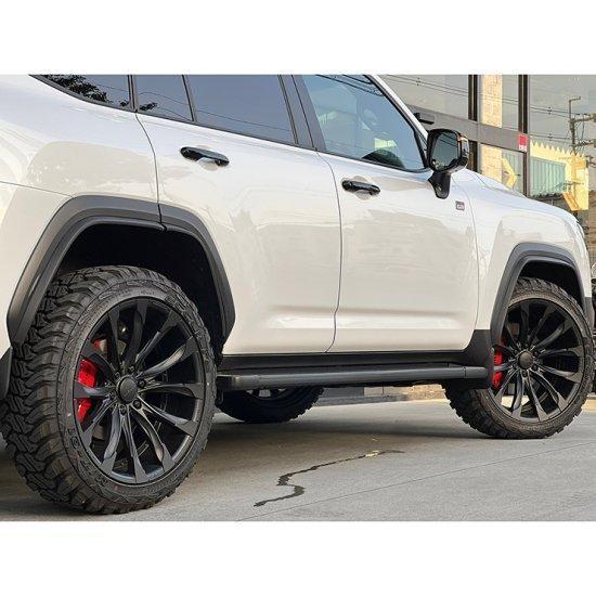 ランドクルーザー300専用 ブレーキキャリパーカバーVer2 ヘアライン仕様 リアのみ 【シックスセンス ヤフーショップ】の画像
