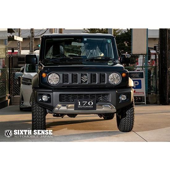 ジムニーシエラ　JB74　純正バンパー用フロントスキッドカバー　クロームメッキ調｜sixthsense｜02