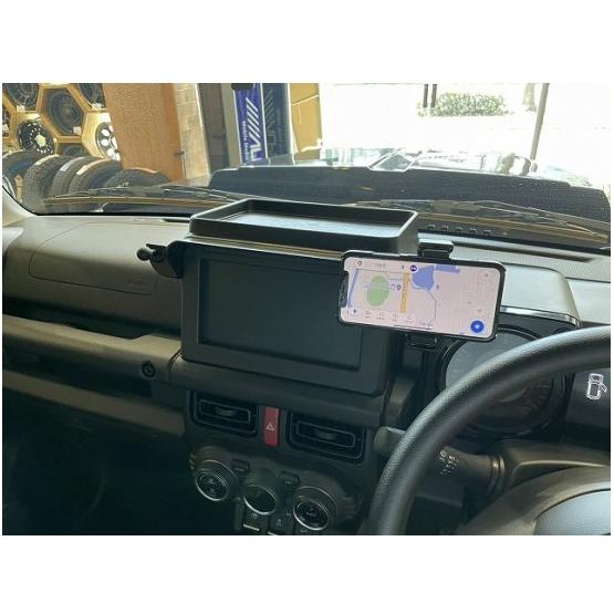 ナビバイザー スマホホルダー付き 片側用 ジムニーシエラJB74