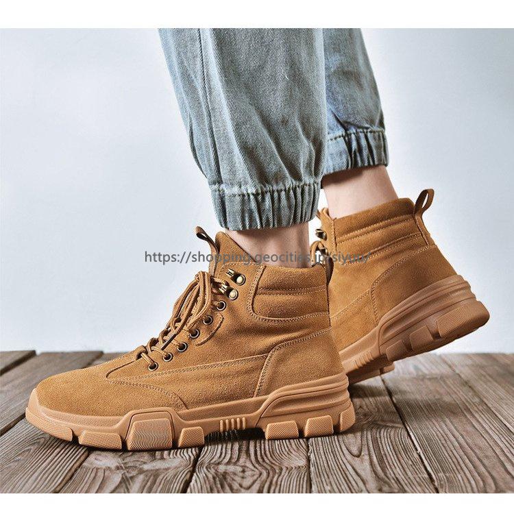 印象のデザイン ブーツ メンズ 靴 冬用 ショートブーツ ハイカットブーツ 厚底 防水 防寒 冬靴 アウトドア 男性用 ブーツ カジュアル マーティン ブーツ ワークブーツ サイズ 25cm 40 Www We Job Com