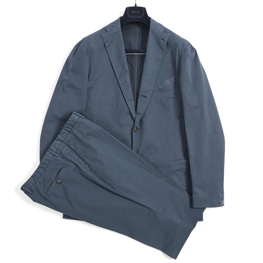 爆売り Boglioli K Jacket テーラード スーツ 段返り3bシングル 春夏 3シーズン メンズ ストレッチ コットン ネイビー 無地 偉大な Www Lequotidien Mr