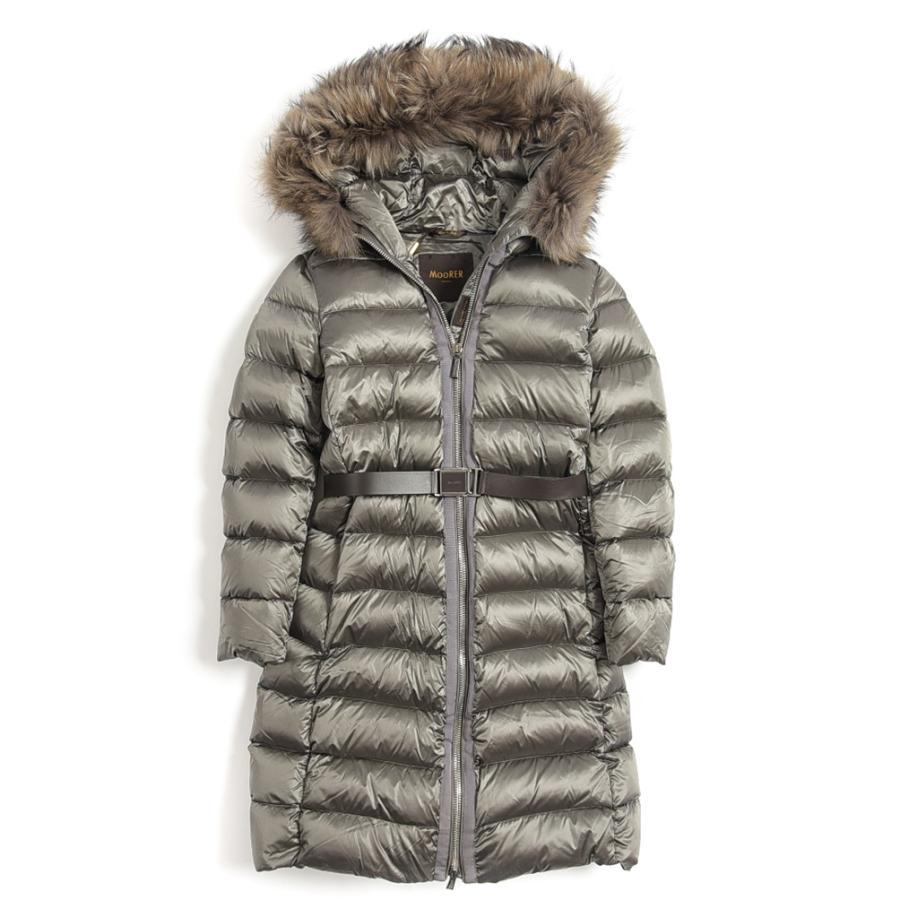史上一番安い サイズ 40 ムーレー Moorer Electra Rg ダウン コート ロング丈 秋冬 レディース ナイロン100 ブラウン コート アウター
