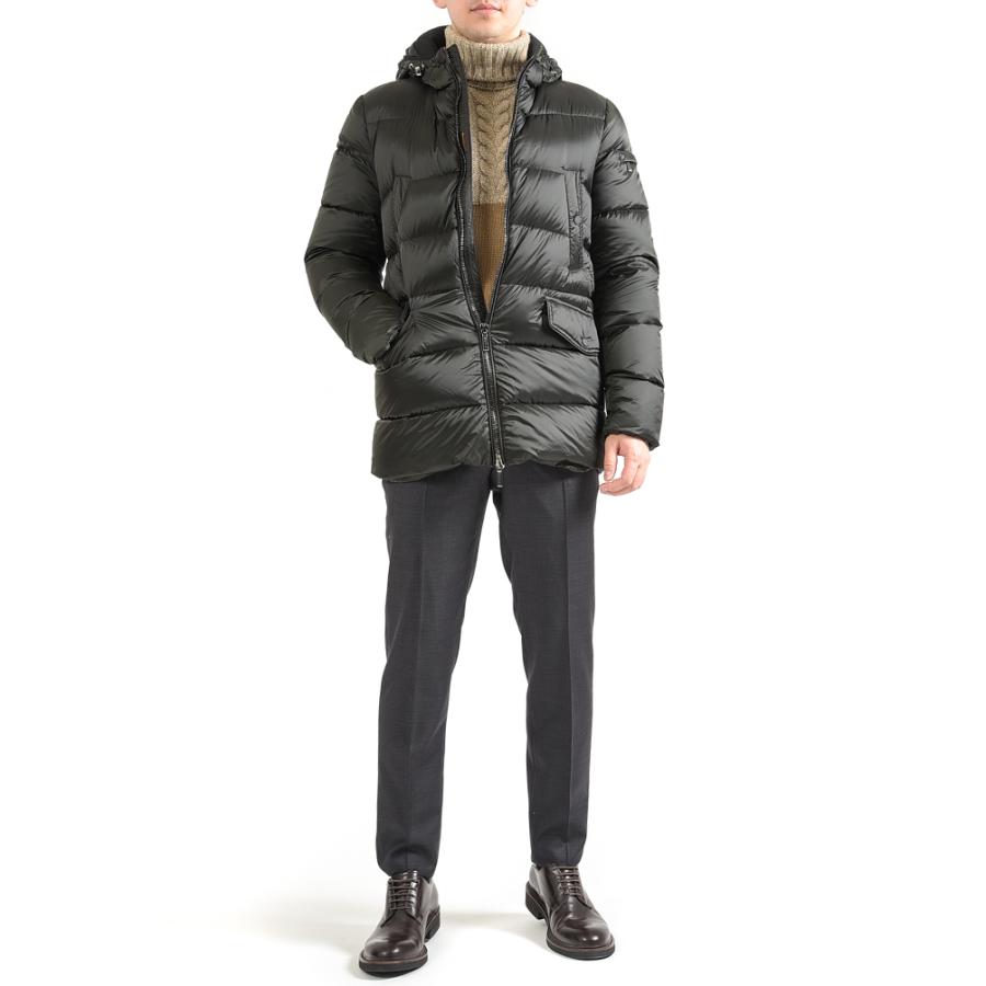 品質は非常に良い 48 サイズ ムーレー 無地 100 ナイロン メンズ 秋冬 フーディー ショート丈 ジャケット ダウン Sh Geraci Moorer コート アウター