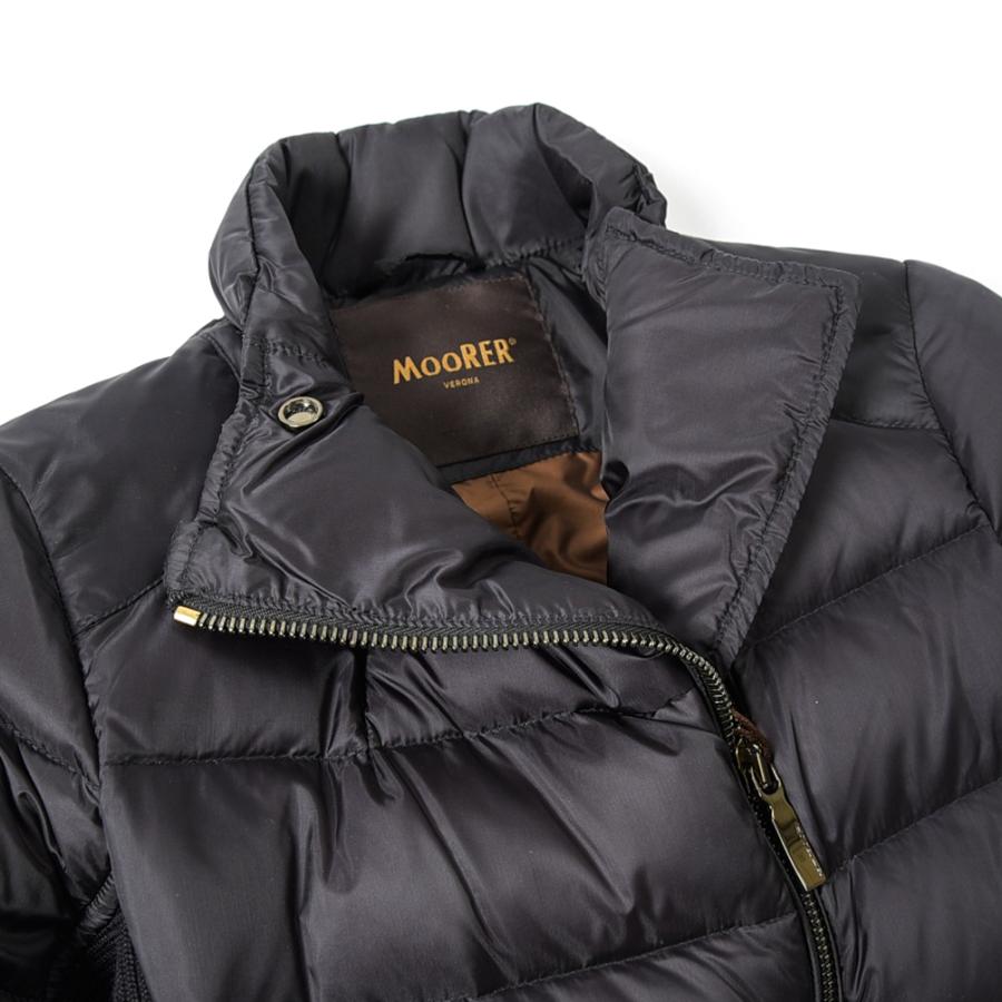 在庫限りッ アウトレット Moorer ムーレー Calliop Op ライダース ダウン ジャケット ダブルブレスト ショート丈 秋冬 レディース ナイロン 100 ネイビー イタリ 包装無料 送料無料 Badaroartcaffe Com Br